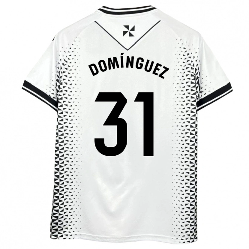 Danxen Criança Camisola Curro Domínguez #31 Branco Preto Principal 2025/26 Camisa Brasil