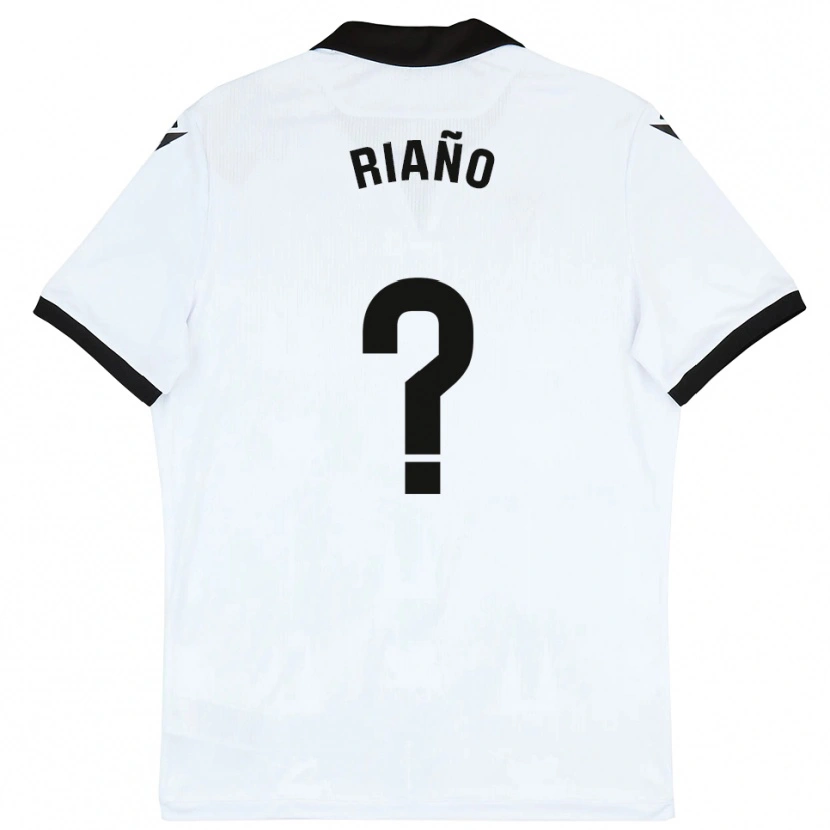 Danxen Criança Camisola Marcos Riaño #0 Branco Preto Principal 2025/26 Camisa Brasil