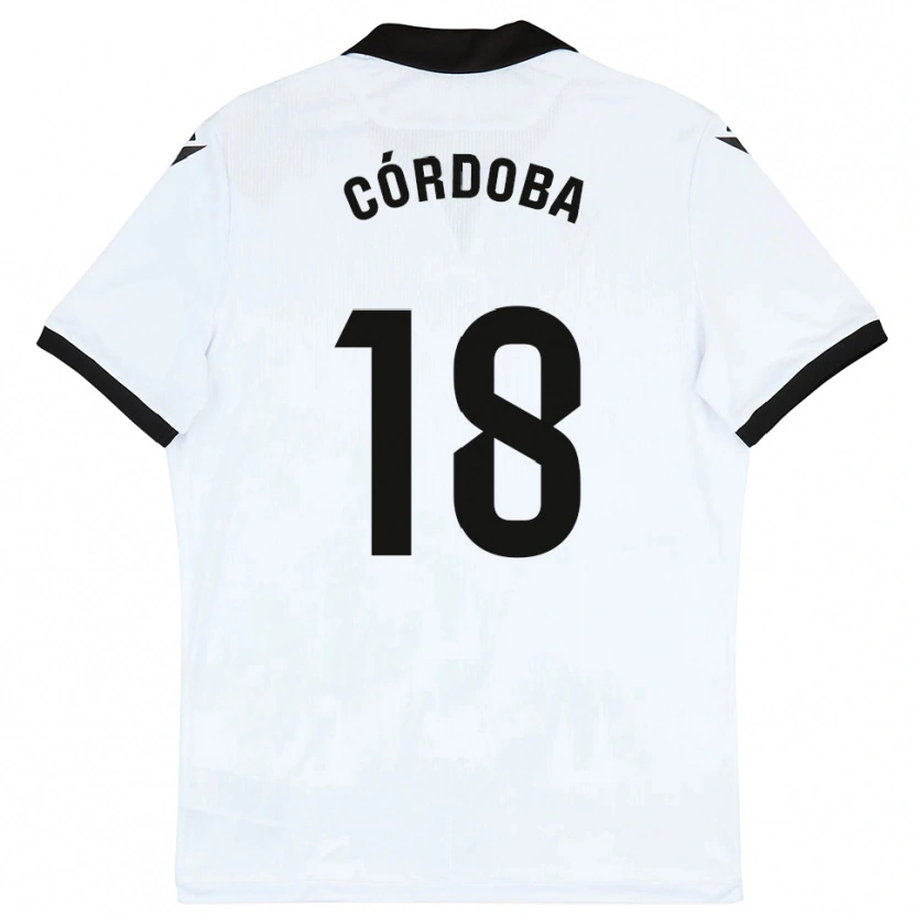 Danxen Criança Camisola Aitor Córdoba #18 Branco Preto Principal 2025/26 Camisa Brasil