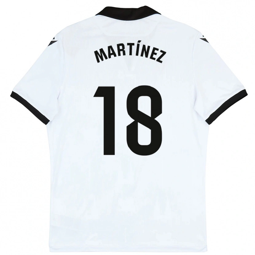 Danxen Criança Camisola Brais Martínez #18 Branco Preto Principal 2025/26 Camisa Brasil