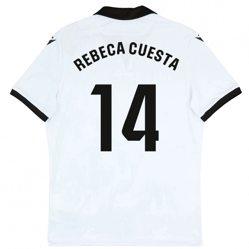 Danxen Criança Camisola Rebeca Cuesta #14 Branco Preto Principal 2025/26 Camisa Brasil