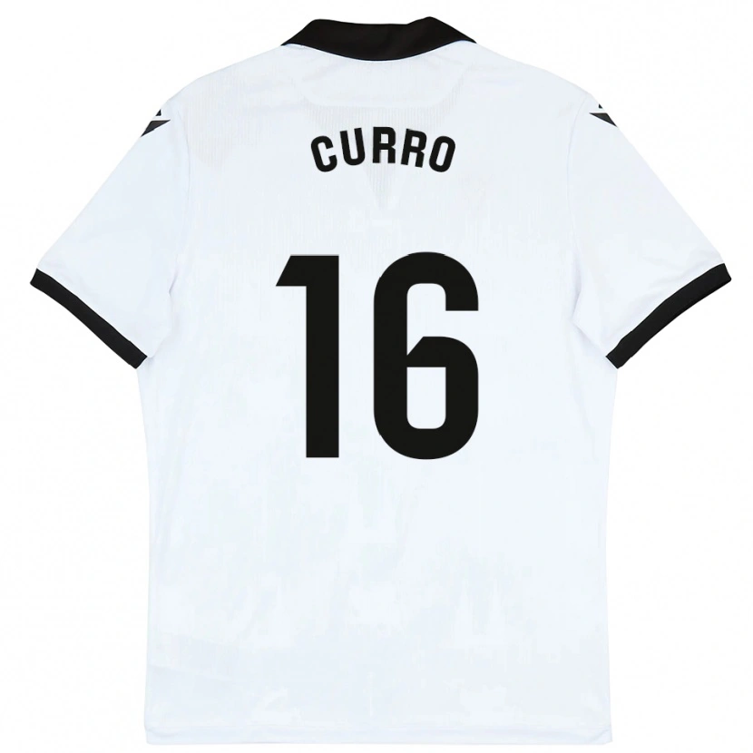 Danxen Criança Camisola Curro Sánchez #16 Branco Preto Principal 2025/26 Camisa Brasil