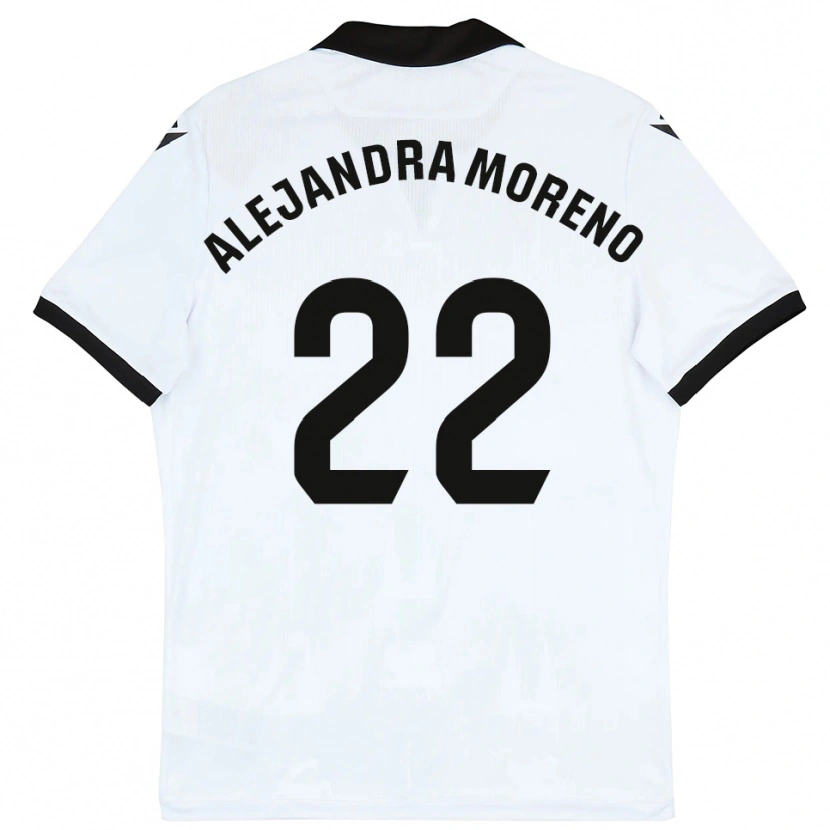 Danxen Criança Camisola Alejandra Moreno #22 Branco Preto Principal 2025/26 Camisa Brasil
