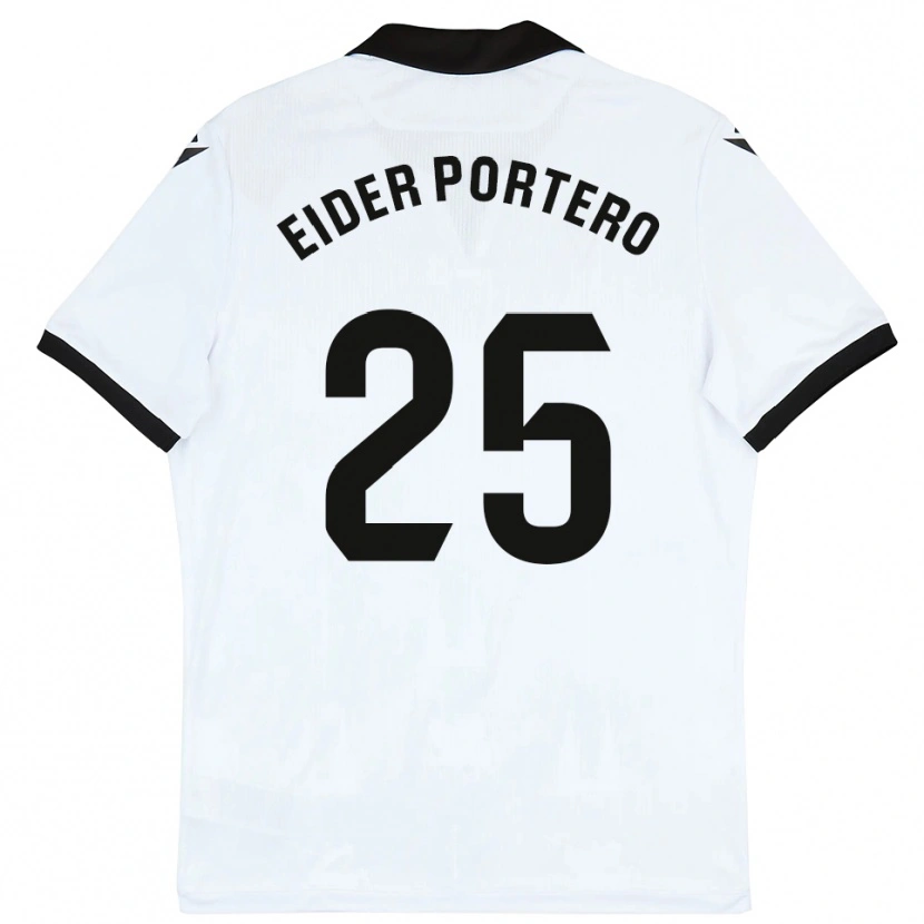 Danxen Criança Camisola Eider Portero #25 Branco Preto Principal 2025/26 Camisa Brasil