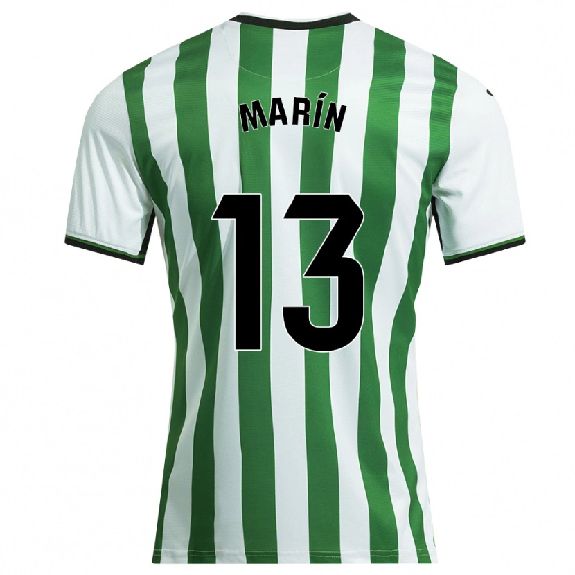 Danxen Criança Camisola Carlos Marín #13 Branco Verde Principal 2025/26 Camisa Brasil