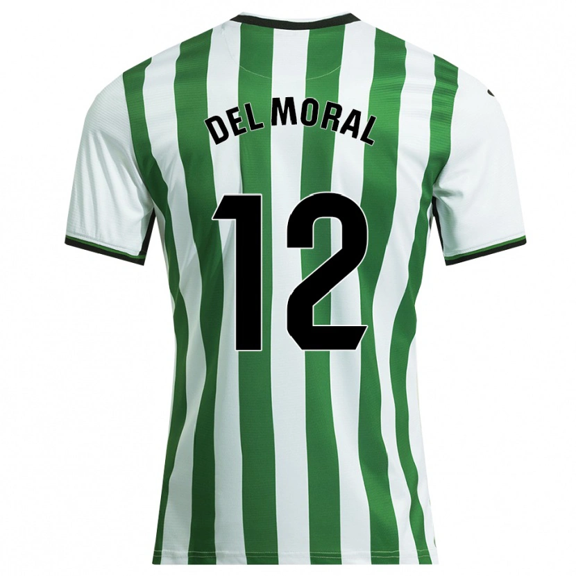 Danxen Criança Camisola Alberto Del Moral #12 Branco Verde Principal 2025/26 Camisa Brasil