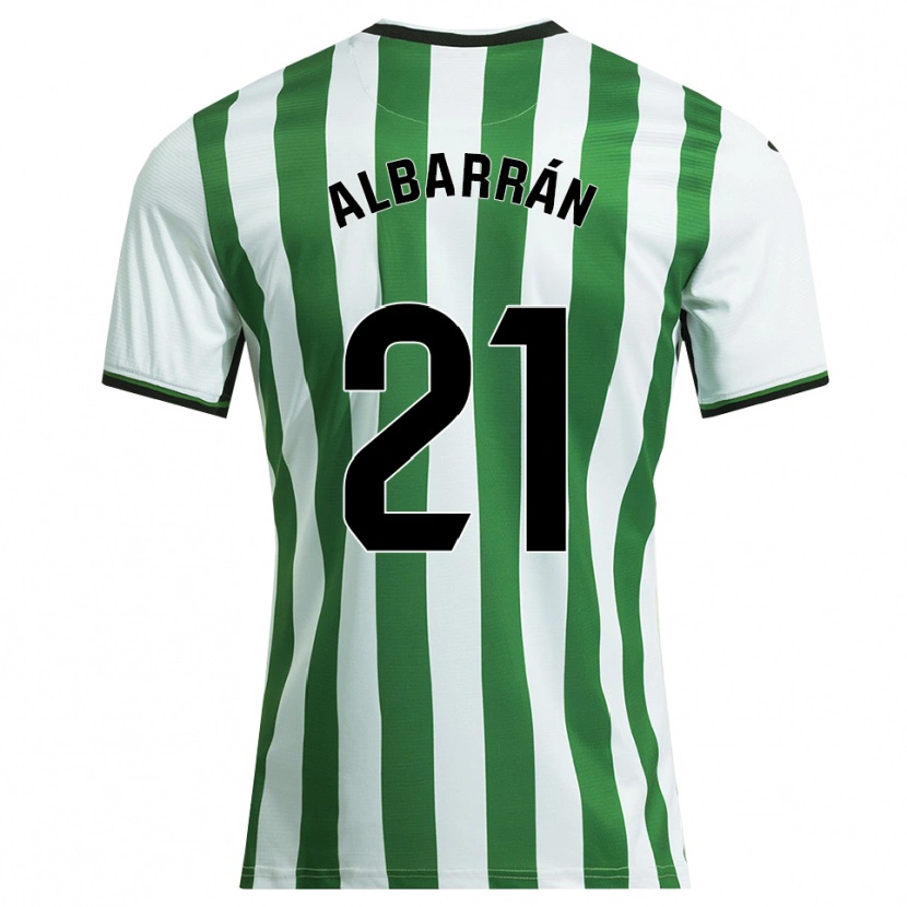 Danxen Criança Camisola Carlos Albarrán #21 Branco Verde Principal 2025/26 Camisa Brasil