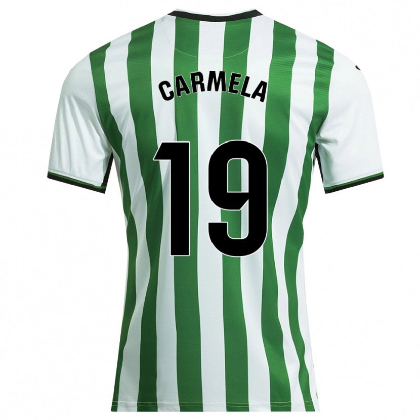 Danxen Criança Camisola Carmen Ligero Fernández #19 Branco Verde Principal 2025/26 Camisa Brasil