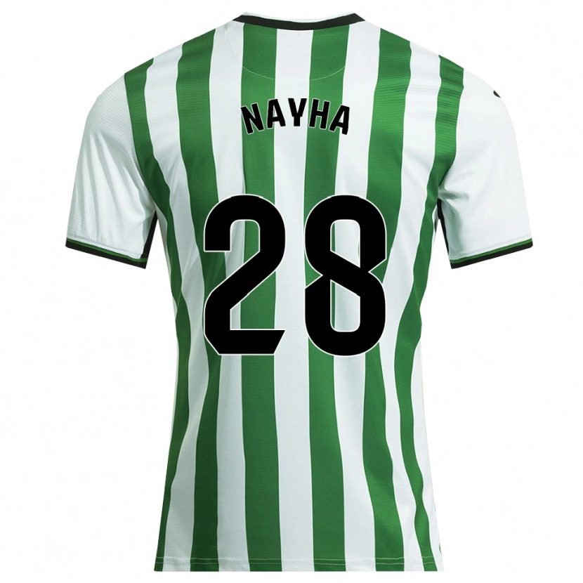 Danxen Criança Camisola Nayha Torrejón Moreno #28 Branco Verde Principal 2025/26 Camisa Brasil