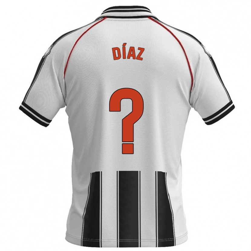 Danxen Criança Camisola Josep Díaz #0 Branco Preto Principal 2025/26 Camisa Brasil