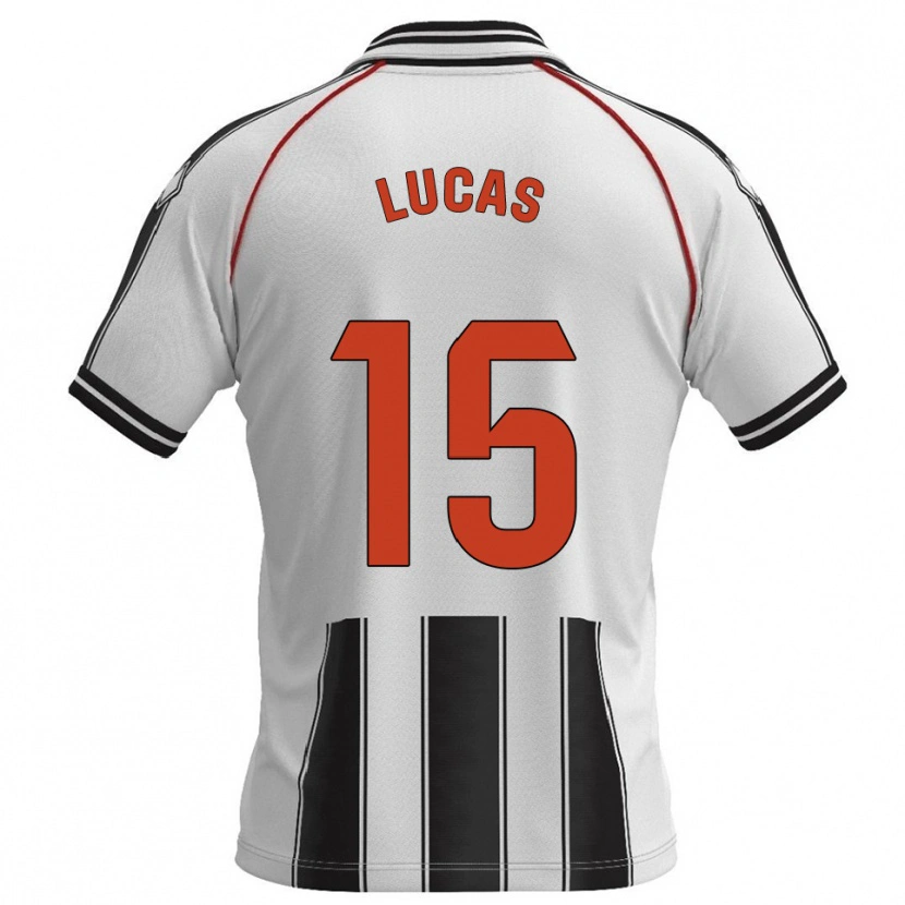 Danxen Criança Camisola Lucas Alcázar #15 Branco Preto Principal 2025/26 Camisa Brasil