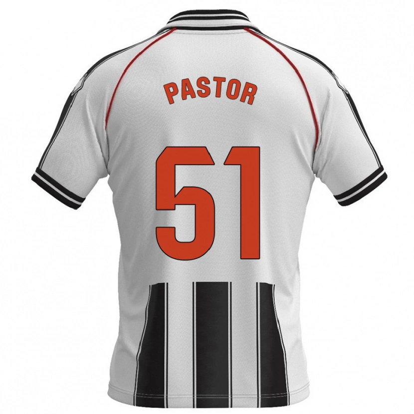 Danxen Criança Camisola Gonzalo Pastor #51 Branco Preto Principal 2025/26 Camisa Brasil