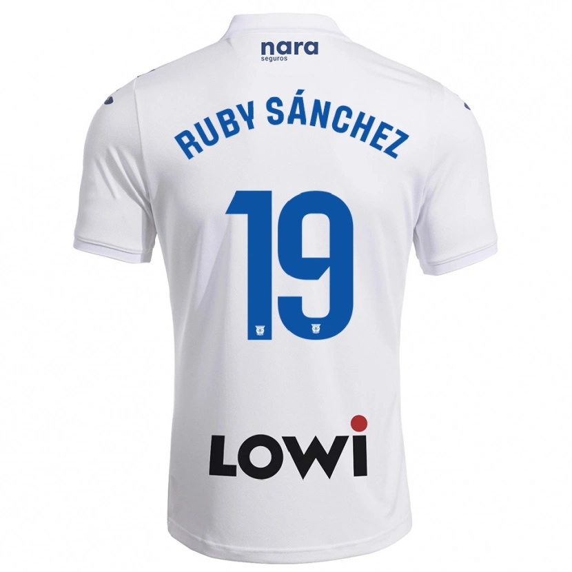 Danxen Criança Camisola Ruby Sánchez #19 Branco Marinho Principal 2025/26 Camisa Brasil