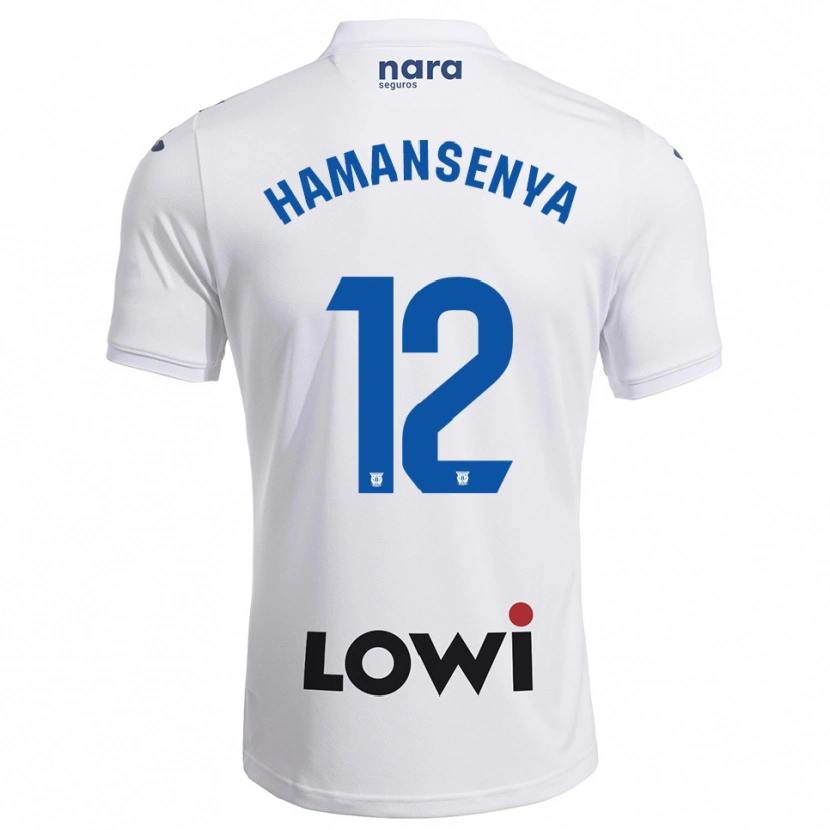 Danxen Criança Camisola David Hamansenya #12 Branco Marinho Principal 2025/26 Camisa Brasil
