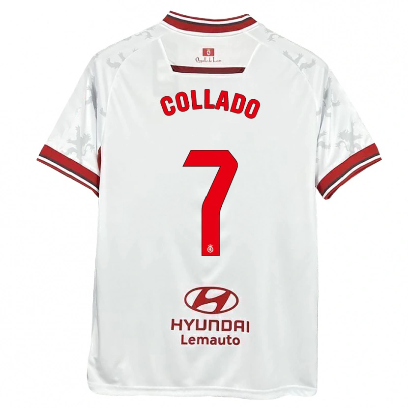 Danxen Criança Camisola Diego Collado #7 Branco Vermelho Principal 2025/26 Camisa Brasil