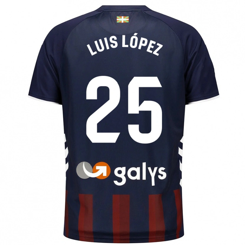 Danxen Criança Camisola Luis López #25 Azul Marinho Vermelho Principal 2025/26 Camisa Brasil