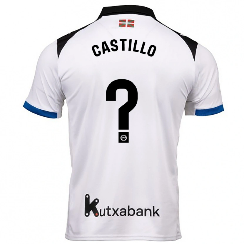 Danxen Criança Camisola Adrián Castillo #0 Branco Azul Alternativa 2025/26 Camisa Brasil