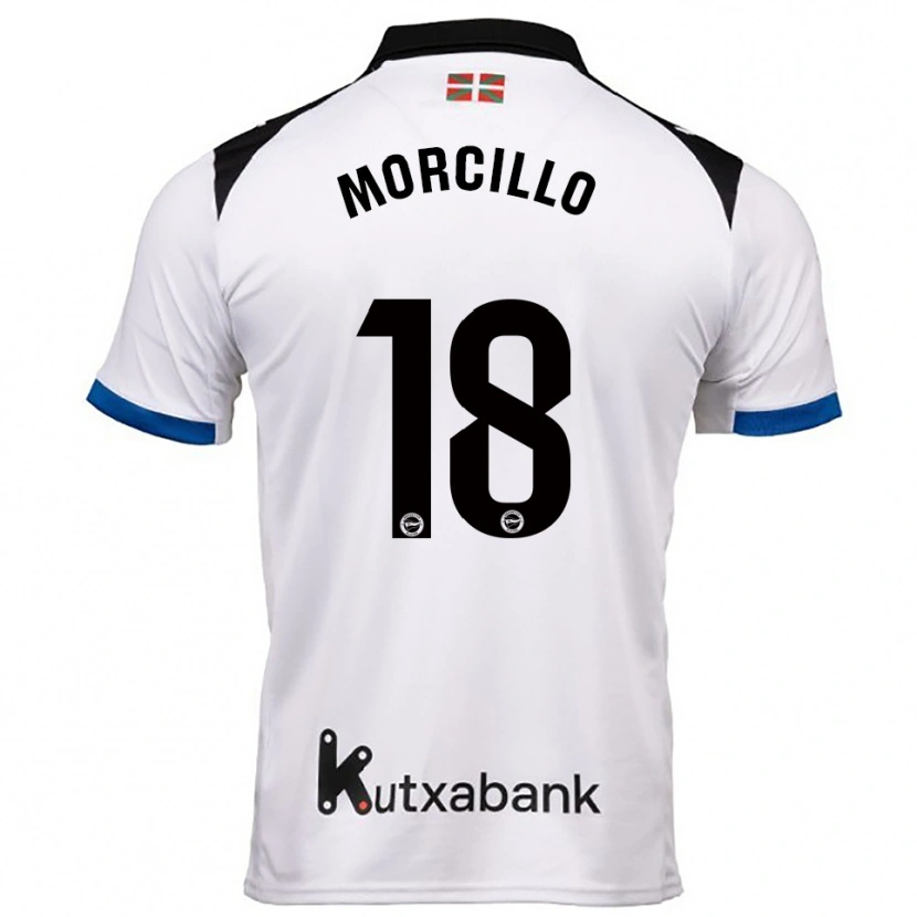 Danxen Criança Camisola Diego Morcillo #18 Branco Azul Alternativa 2025/26 Camisa Brasil