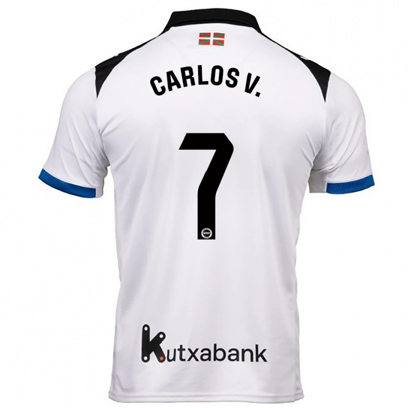 Danxen Criança Camisola Carlos Vicente #7 Branco Azul Alternativa 2025/26 Camisa Brasil