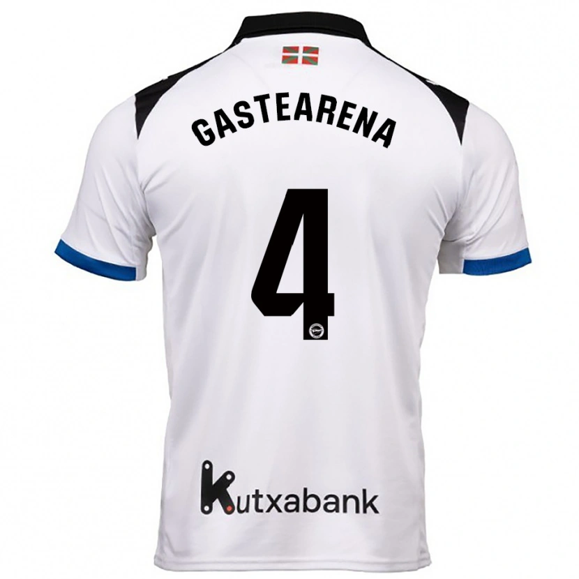 Danxen Criança Camisola Itziar Gastearena #4 Branco Azul Alternativa 2025/26 Camisa Brasil
