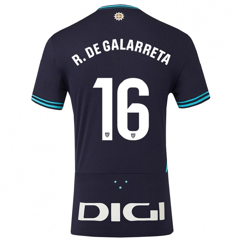 Danxen Criança Camisola Iñigo Ruiz De Galarreta #16 Azul Marinho Azul Celeste Alternativa 2025/26 Camisa Brasil