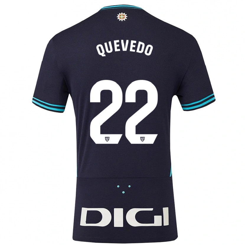 Danxen Criança Camisola Ugaitz Quevedo #22 Azul Marinho Azul Celeste Alternativa 2025/26 Camisa Brasil