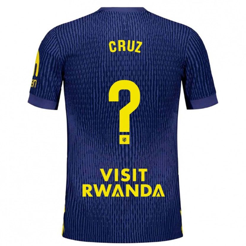 Danxen Criança Camisola Alberto Cruz #0 Azul Marinho Amarelo Alternativa 2025/26 Camisa Brasil