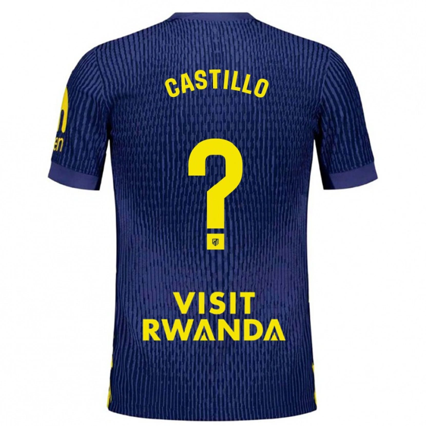 Danxen Criança Camisola Jorge Castillo #0 Azul Marinho Amarelo Alternativa 2025/26 Camisa Brasil