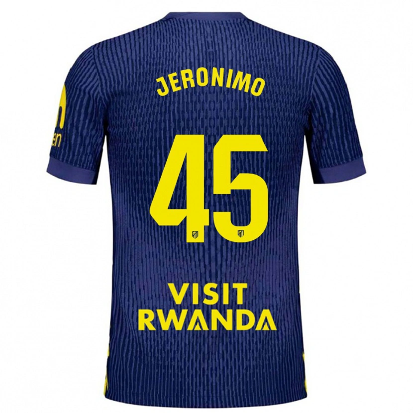 Danxen Criança Camisola Isaiah Jeronimo #45 Azul Marinho Amarelo Alternativa 2025/26 Camisa Brasil