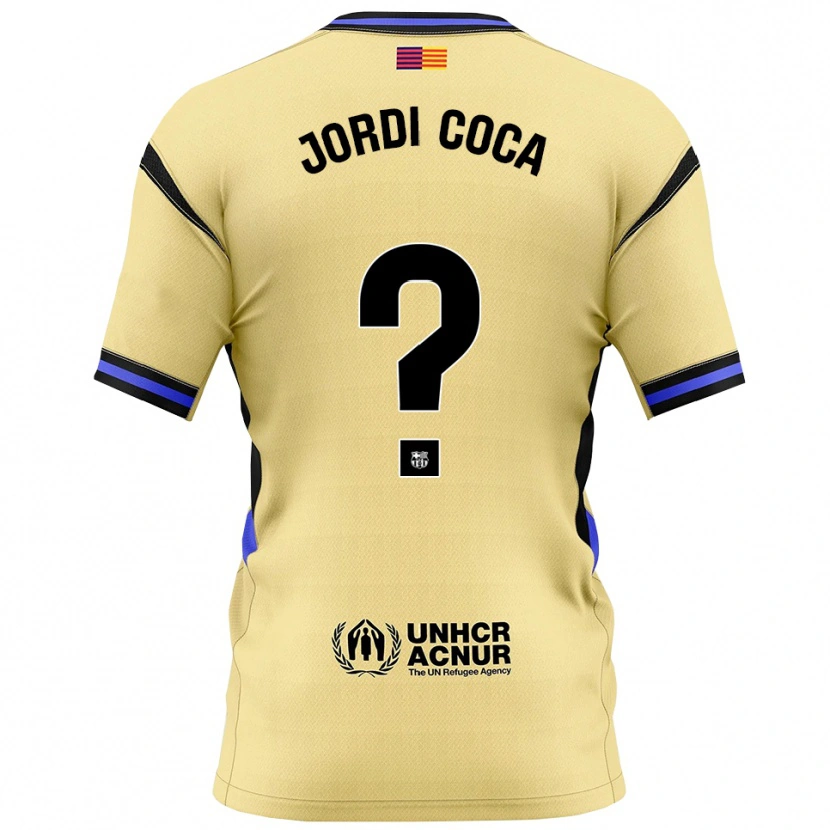 Danxen Criança Camisola Jordi Coca #0 Amarelo Preto Alternativa 2025/26 Camisa Brasil