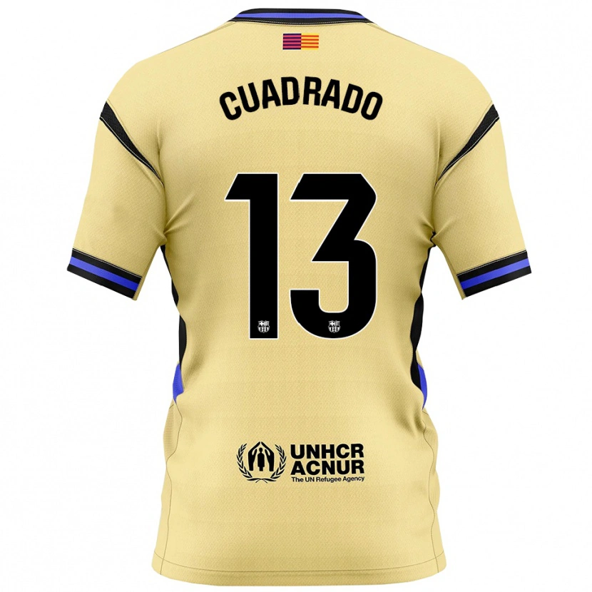 Danxen Criança Camisola Adrián Cuadrado #13 Amarelo Preto Alternativa 2025/26 Camisa Brasil