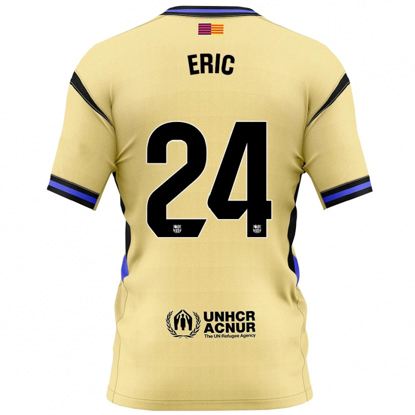 Danxen Criança Camisola Eric García #24 Amarelo Preto Alternativa 2025/26 Camisa Brasil