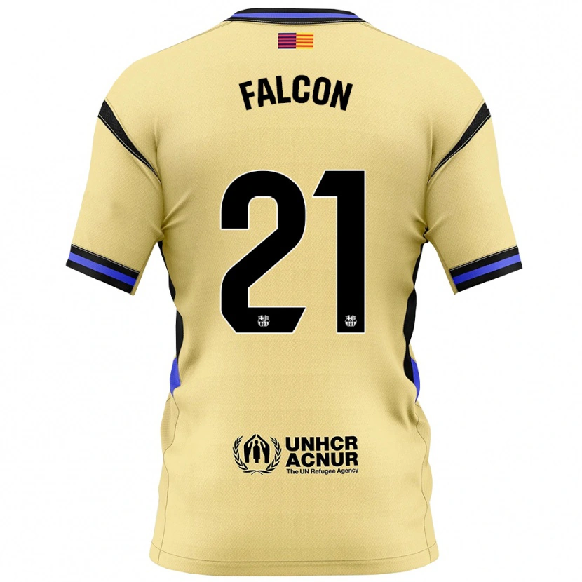 Danxen Criança Camisola Andrea Falcon #21 Amarelo Preto Alternativa 2025/26 Camisa Brasil