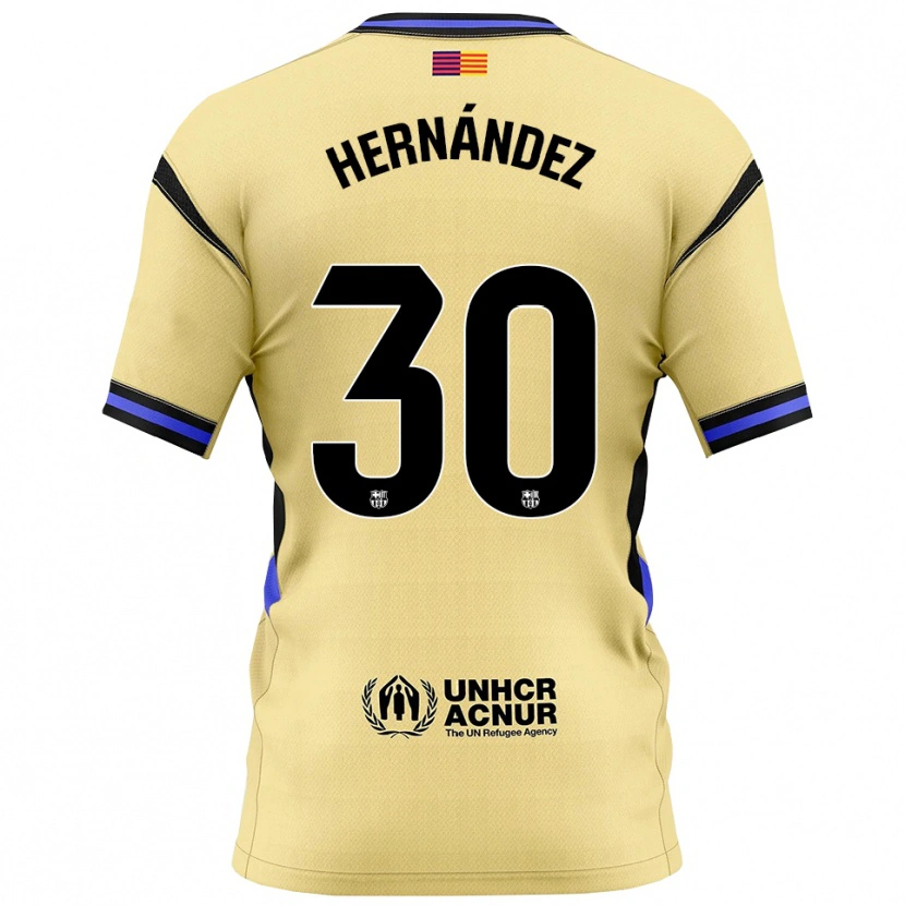Danxen Criança Camisola Juan Hernández #30 Amarelo Preto Alternativa 2025/26 Camisa Brasil