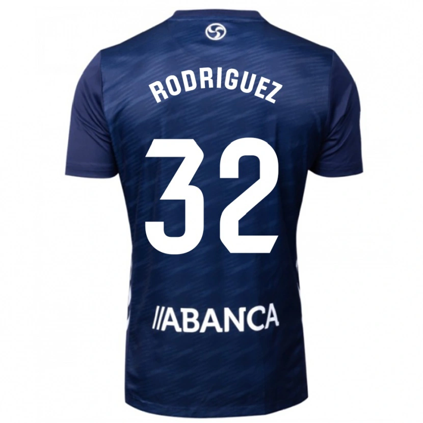 Danxen Criança Camisola Javi Rodríguez #32 Azul Marinho Branco Alternativa 2025/26 Camisa Brasil