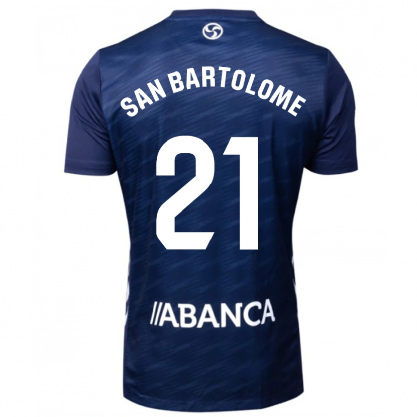 Danxen Criança Camisola Victor San Bartolome #21 Azul Marinho Branco Alternativa 2025/26 Camisa Brasil