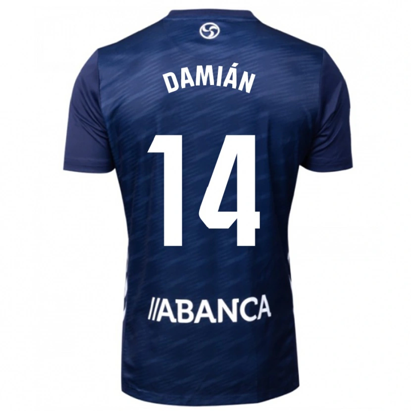Danxen Criança Camisola Damián Rodríguez #14 Azul Marinho Branco Alternativa 2025/26 Camisa Brasil