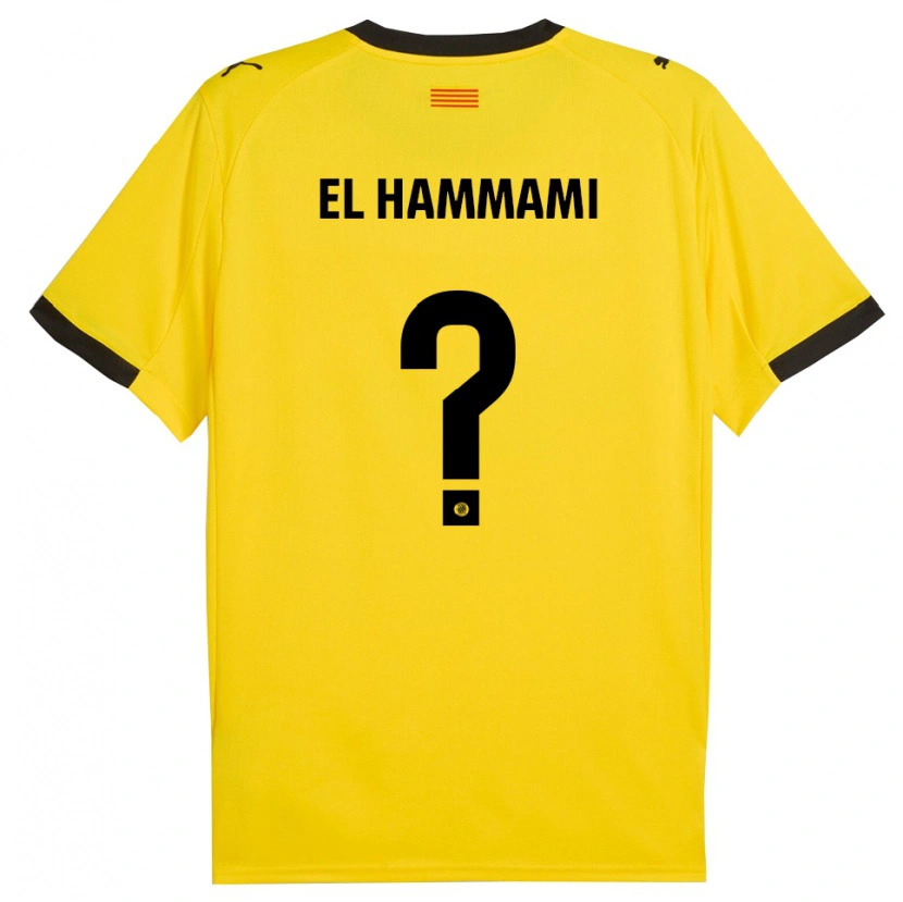 Danxen Criança Camisola Ayoub El Hammami #0 Amarelo Preto Alternativa 2025/26 Camisa Brasil