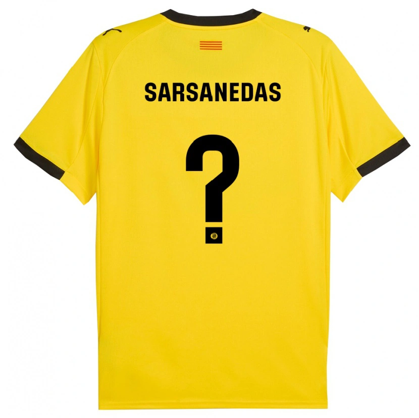 Danxen Criança Camisola Joao Sarsanedas #0 Amarelo Preto Alternativa 2025/26 Camisa Brasil