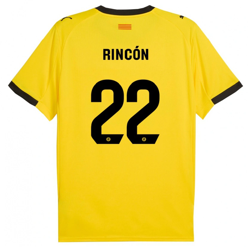 Danxen Criança Camisola Hugo Rincón #22 Amarelo Preto Alternativa 2025/26 Camisa Brasil