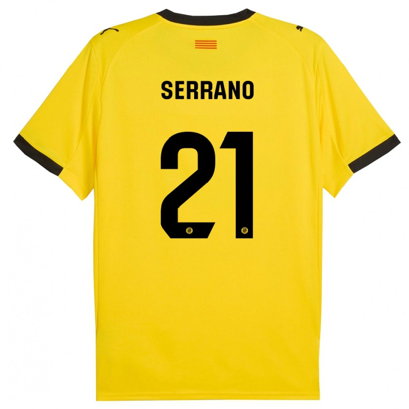 Danxen Criança Camisola Ot Serrano #21 Amarelo Preto Alternativa 2025/26 Camisa Brasil