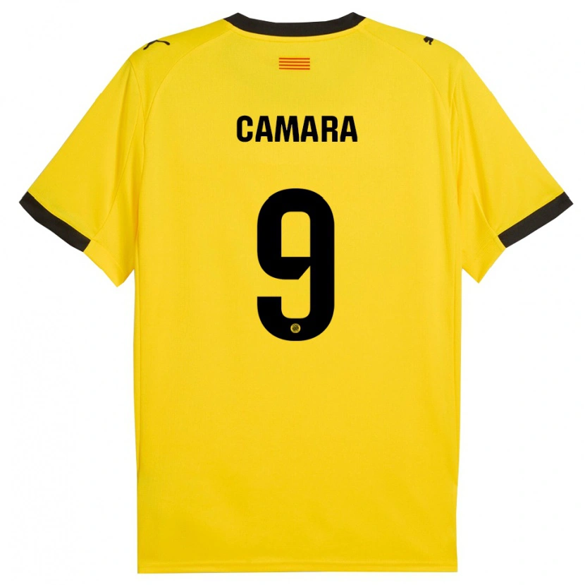 Danxen Criança Camisola Dawda Camara #9 Amarelo Preto Alternativa 2025/26 Camisa Brasil