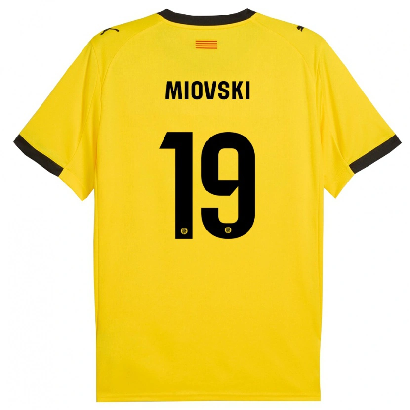 Danxen Criança Camisola Bojan Miovski #19 Amarelo Preto Alternativa 2025/26 Camisa Brasil