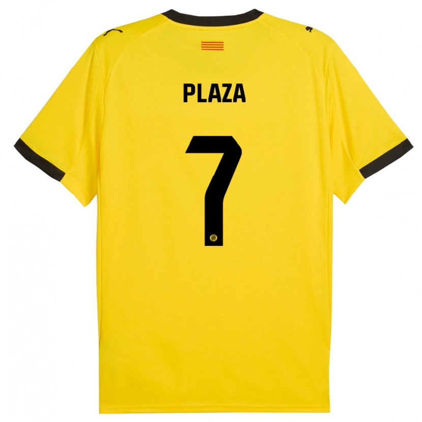 Danxen Criança Camisola Nacho Plaza #7 Amarelo Preto Alternativa 2025/26 Camisa Brasil