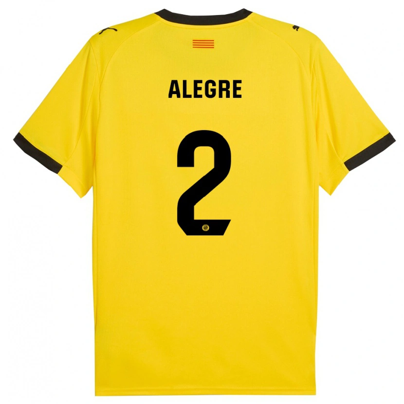 Danxen Criança Camisola Marc Alegre #2 Amarelo Preto Alternativa 2025/26 Camisa Brasil