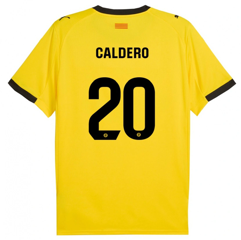 Danxen Criança Camisola Nil Calderó #20 Amarelo Preto Alternativa 2025/26 Camisa Brasil