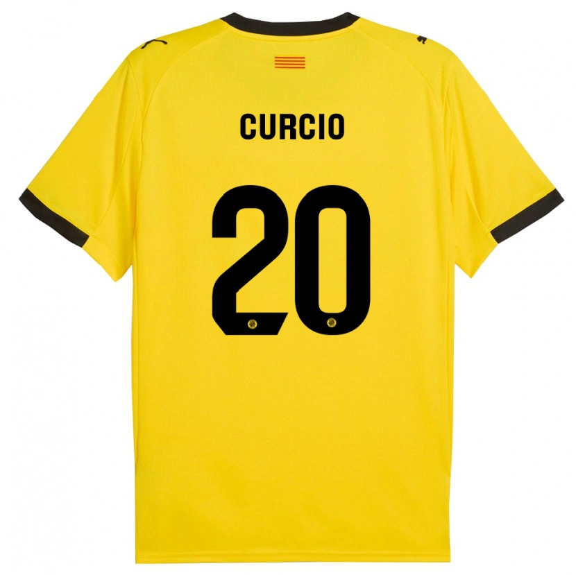 Danxen Criança Camisola Daniel Curcio #20 Amarelo Preto Alternativa 2025/26 Camisa Brasil