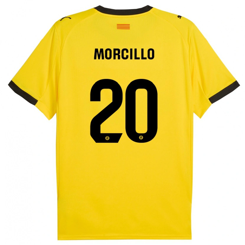Danxen Criança Camisola Luis Morcillo #20 Amarelo Preto Alternativa 2025/26 Camisa Brasil