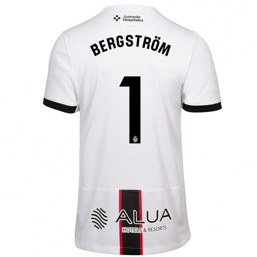 Danxen Criança Camisola Lucas Bergström #1 Branco Preto Alternativa 2025/26 Camisa Brasil