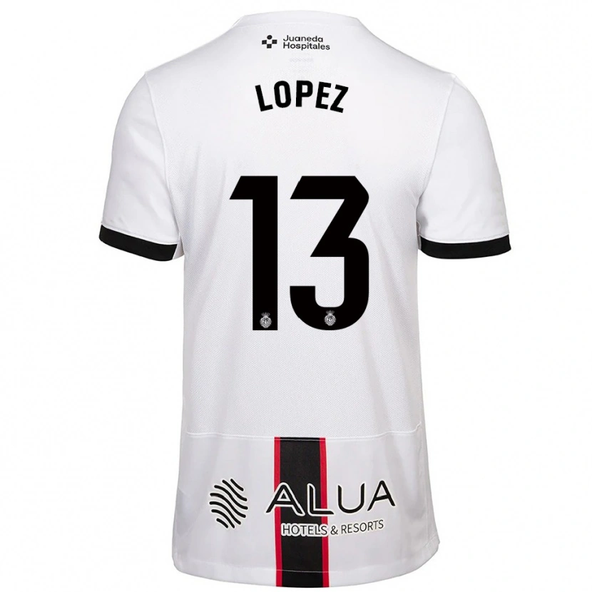 Danxen Criança Camisola Iván López #13 Branco Preto Alternativa 2025/26 Camisa Brasil